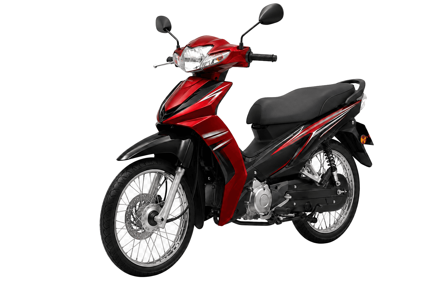 Wave Alpha 110 màu đỏ đen, hình minh họa