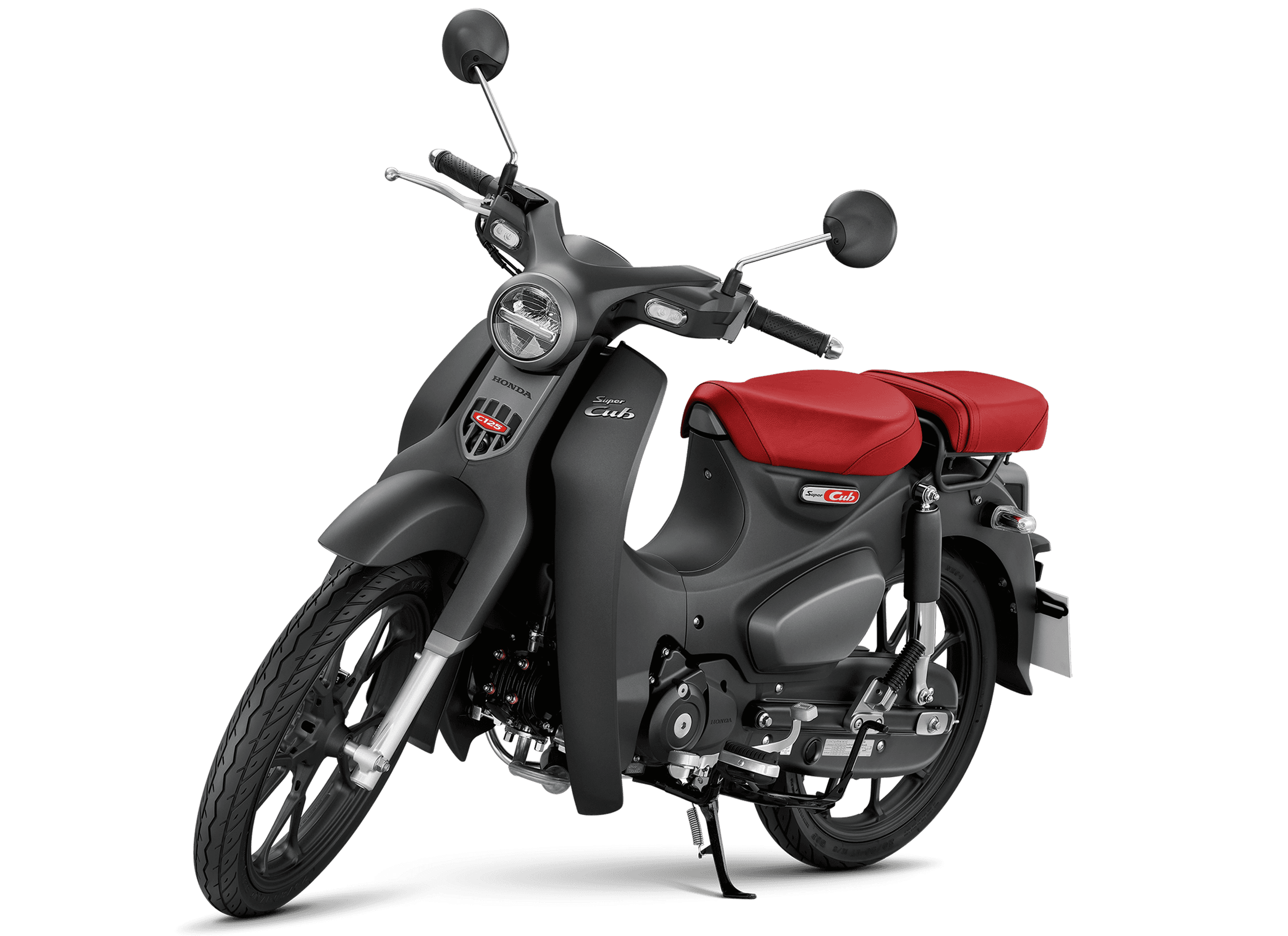 Super Cub C125 phiên bản Đặc Biệt, màu Đen, góc 3/4 trái