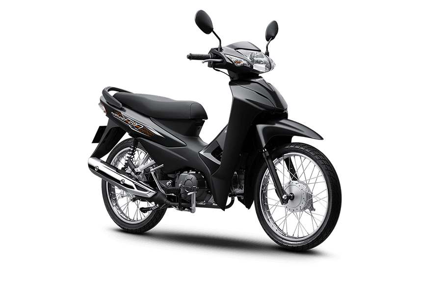 Wave Alpha 110 phiên bản Đặc biệt, màu Đen nhám, góc 3/4 trái