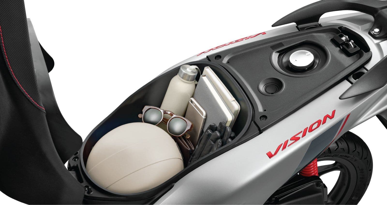 Hộc đựng đồ dưới yên rộng rãi trên Honda Vision