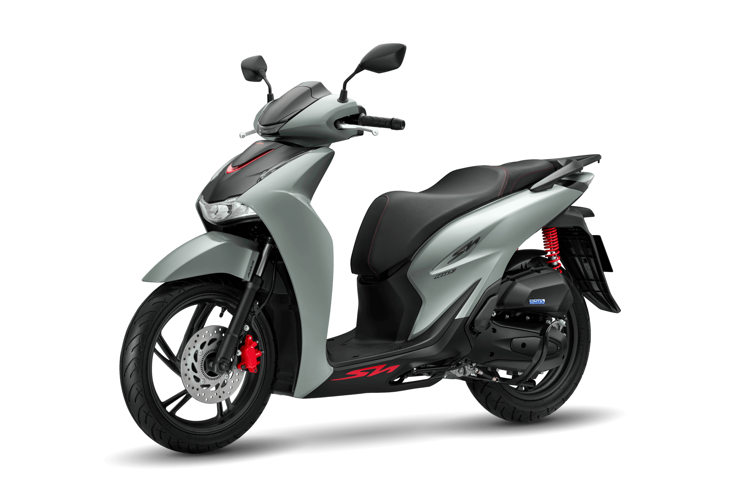 SH160i/125i phiên bản SH160i Thể Thao, màu Xám Đen Đỏ, góc 3/4 trái