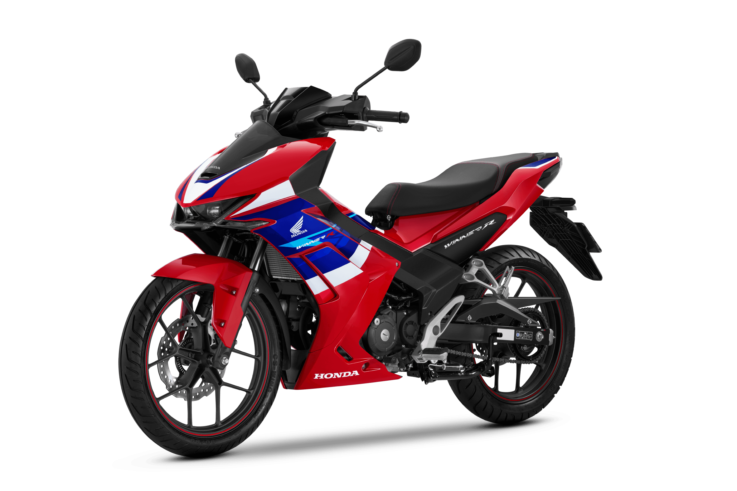 WINNER R phiên bản Thể Thao, màu Đỏ Đen, góc 3/4 trái