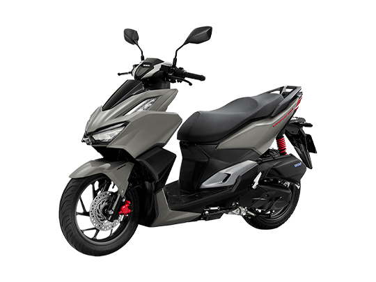 Vario 160 phiên bản Thể Thao, màu Xám Đen Bạc, góc 3/4 trái