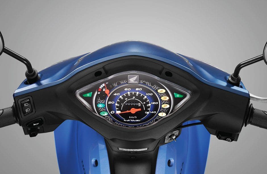 Mặt đồng hồ dễ quan sát trên Honda Wave Alpha cổ điển