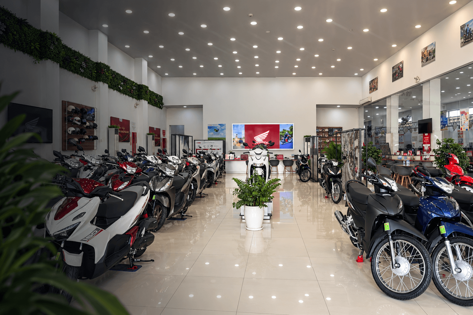 Không gian showroom thực tế của HEAD Khánh An